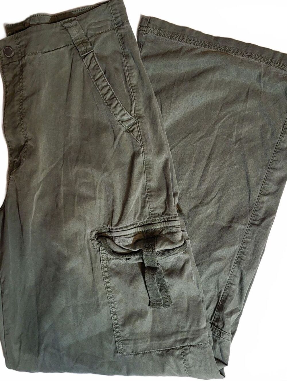 American Eagle womens Olive Green Stretch Cargo Pants Size 8 Regular